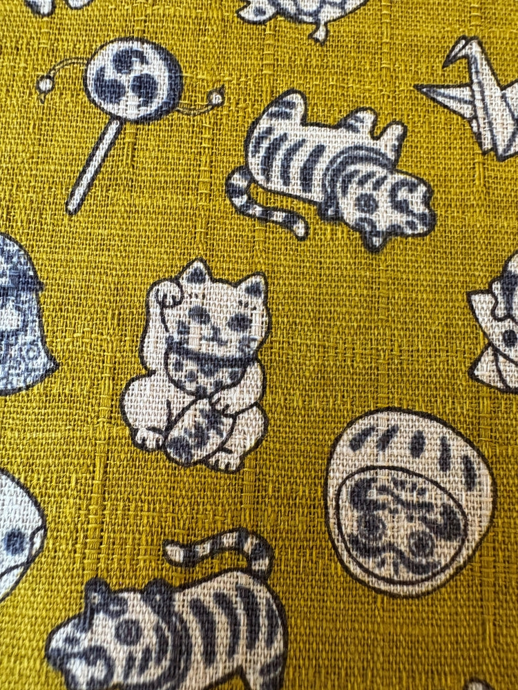 Kokka Glücksbringer - Leinenoptik - lime