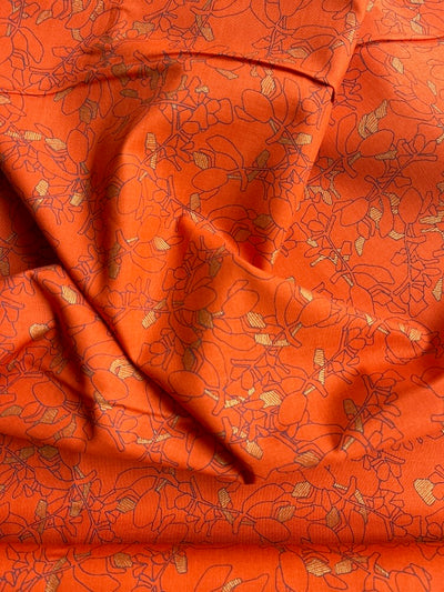 Carolyn Friedlander Collection CF Flora – Orangeade Metallic