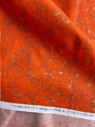 Carolyn Friedlander Collection CF Flora – Orangeade Metallic