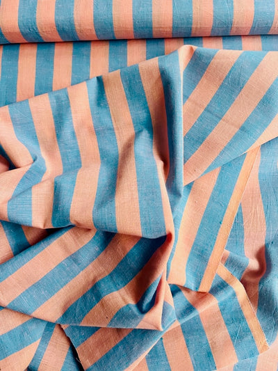 Kaffe Fassett Shot Cotton – Woven Stripes Salmon