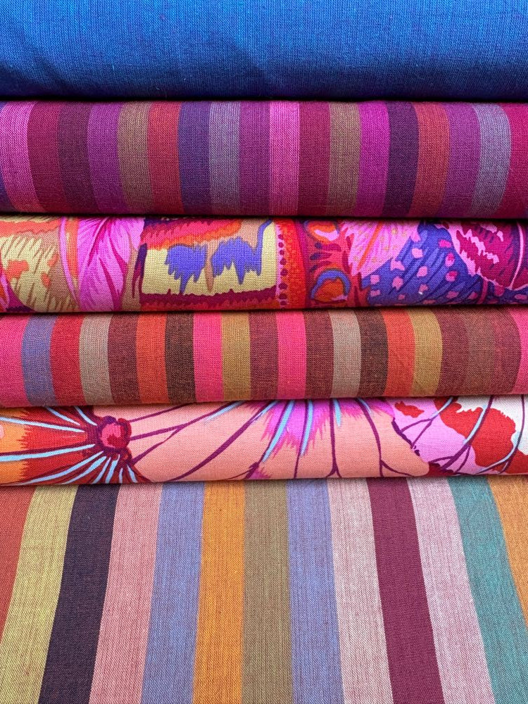 Kaffe Fassett Shot Cotton – Woven Stripes Tomato