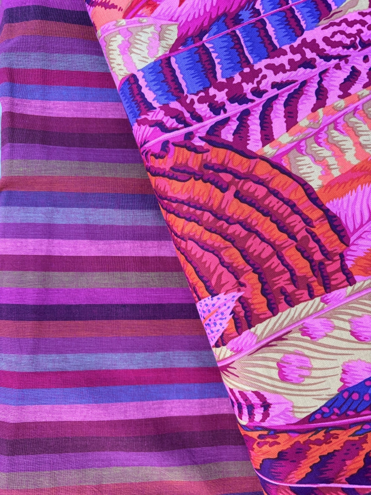 Kaffe Fassett Shot Cotton – Woven Stripes Wine