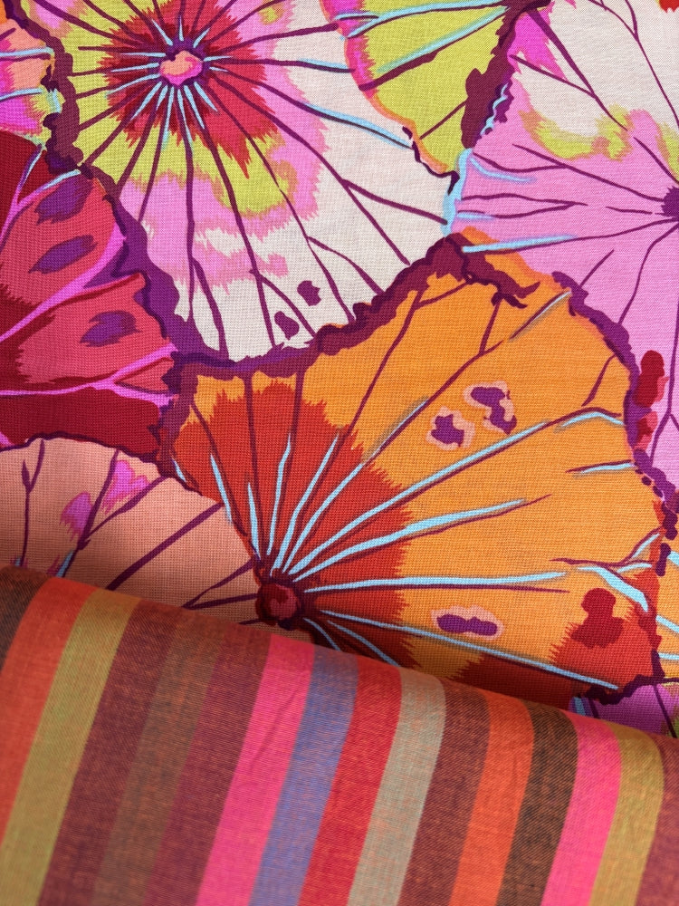 Kaffe Fassett Shot Cotton – Woven Stripes Tomato