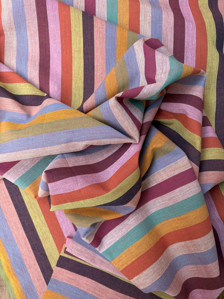 Kaffe Fassett Shot Cotton – Woven Stripes Dusky