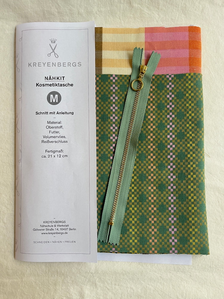 Nähkit – Kosmetiktasche M, Fableism Melon/Midsommar