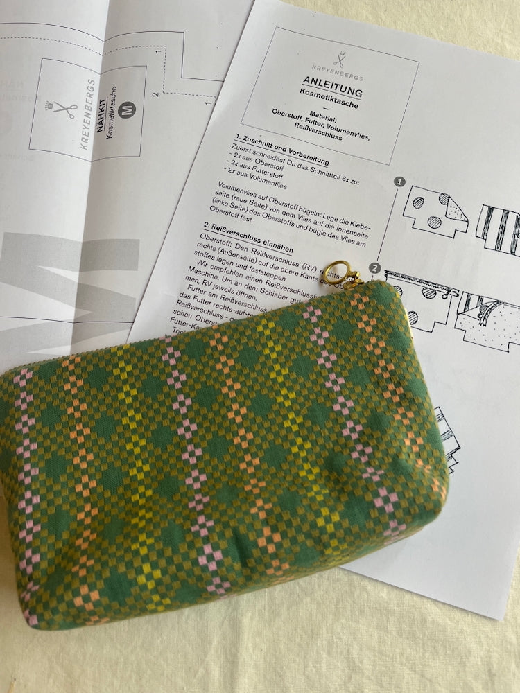 Nähkit – Kosmetiktasche M, Fableism Melon/Midsommar