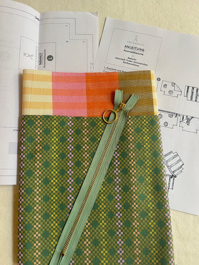 Nähkit – Kosmetiktasche L, Fableism Melon/Midsommar