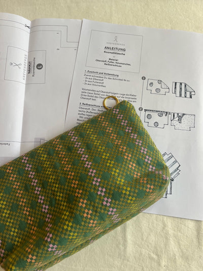 Nähkit – Kosmetiktasche L, Fableism Melon/Midsommar