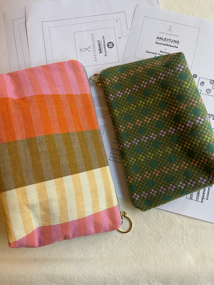 Nähkit – Kosmetiktaschen Set, Fableism Melon/Midsommar