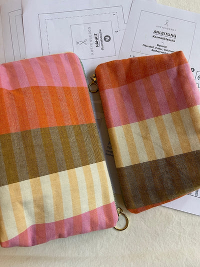 Nähkit – Kosmetiktaschen Set, Fableism Melon/Midsommar