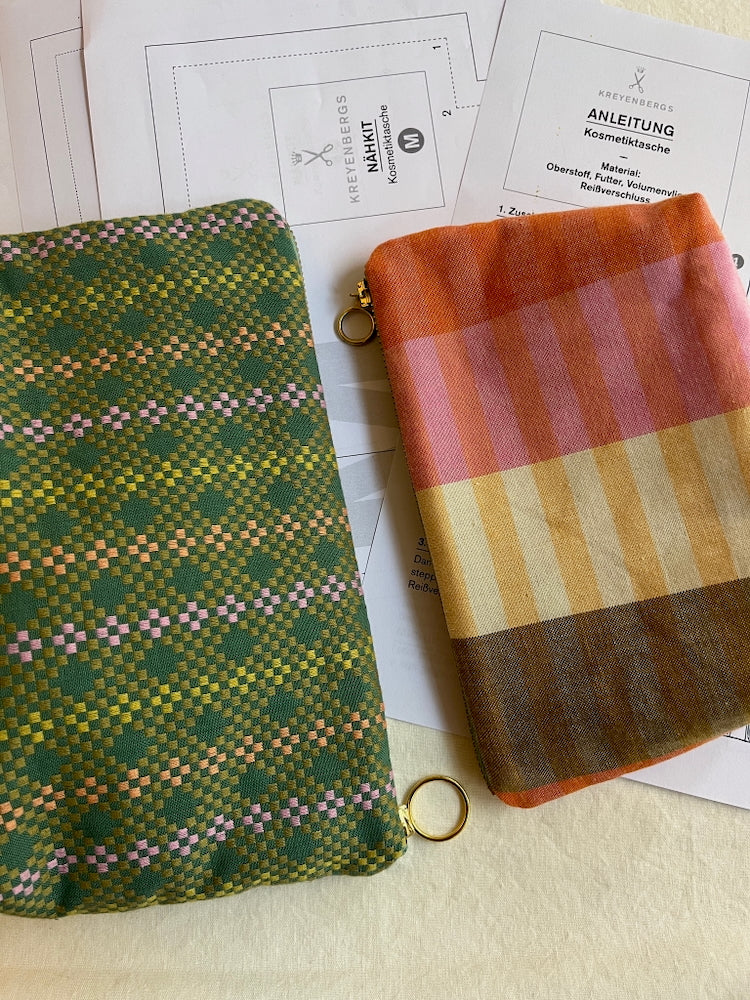 Nähkit – Kosmetiktaschen Set, Fableism Melon/Midsommar