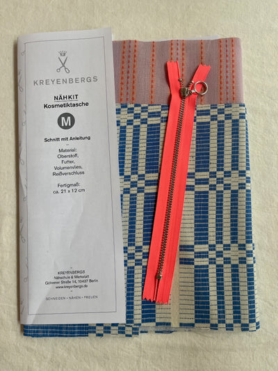 Nähkit – Kosmetiktasche M, Fableism Cobalt/Lavendel