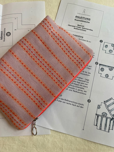 Nähkit – Kosmetiktasche M, Fableism Cobalt/Lavendel