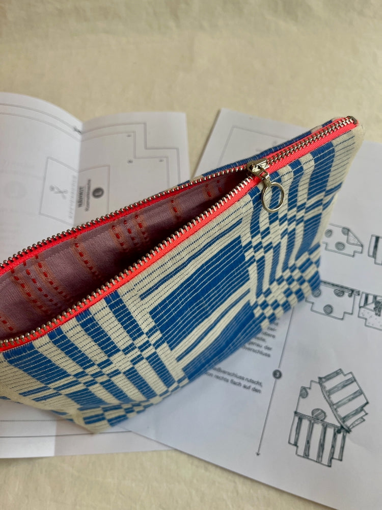 Nähkit – Kosmetiktasche L, Fableism Cobalt/Lavendel
