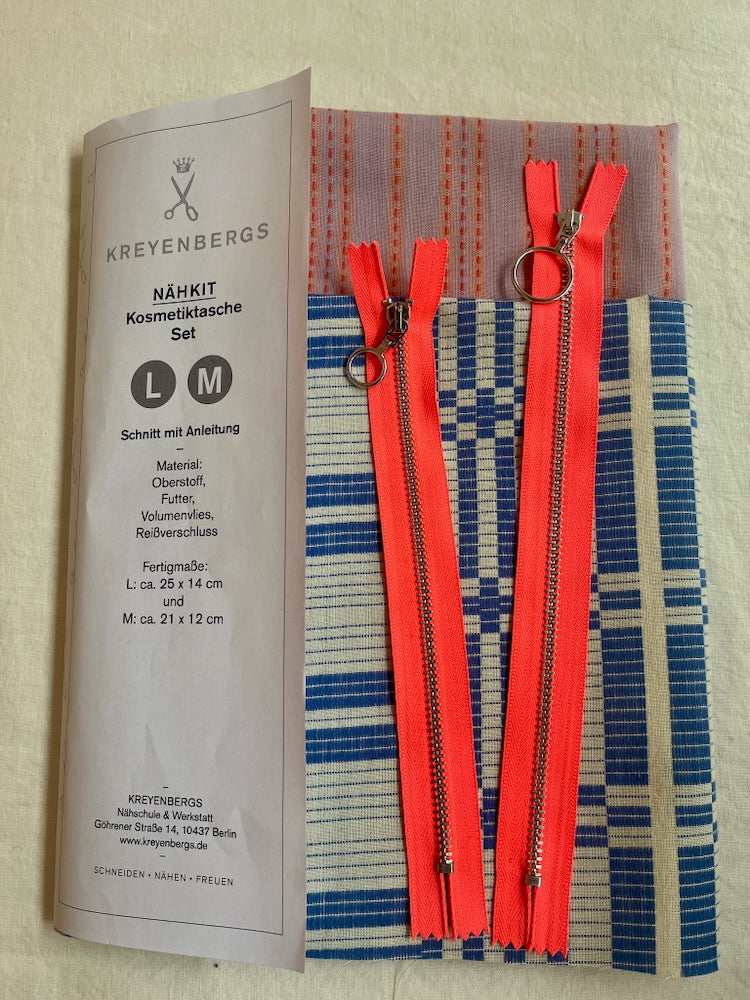 Nähkit – Kosmetiktaschen Set, Fableism Cobalt/Lavendel
