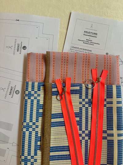 Nähkit – Kosmetiktaschen Set, Fableism Cobalt/Lavendel