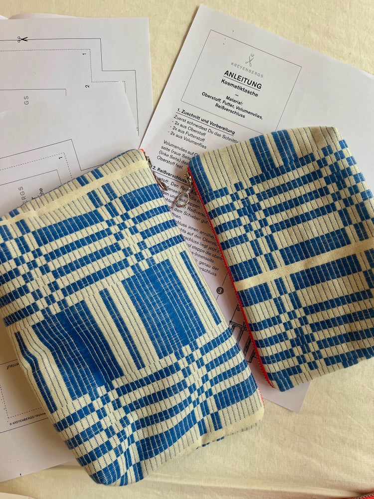 Nähkit – Kosmetiktaschen Set, Fableism Cobalt/Lavendel