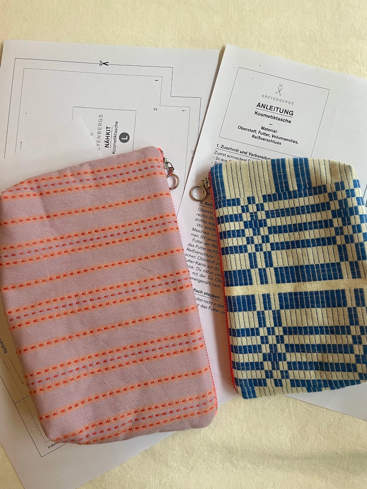 Nähkit – Kosmetiktaschen Set, Fableism Cobalt/Lavendel