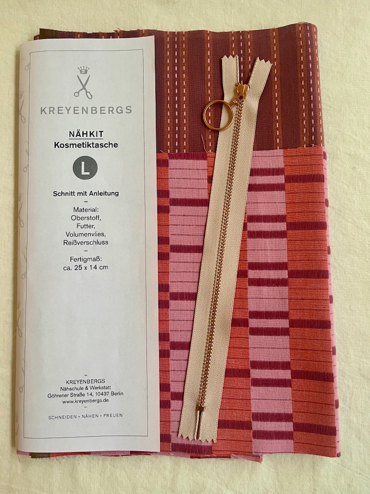 Nähkit – Kosmetiktasche L, Fableism Berry/Blackberry