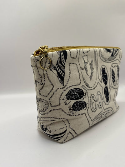 Kosmetiktasche klein – Winterschlaf Cremeweiß