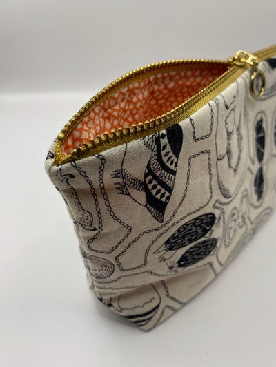 Kosmetiktasche klein – Winterschlaf Cremeweiß