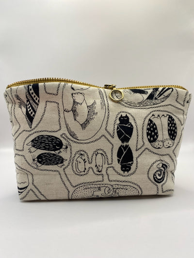 Kosmetiktasche klein – Winterschlaf Cremeweiß