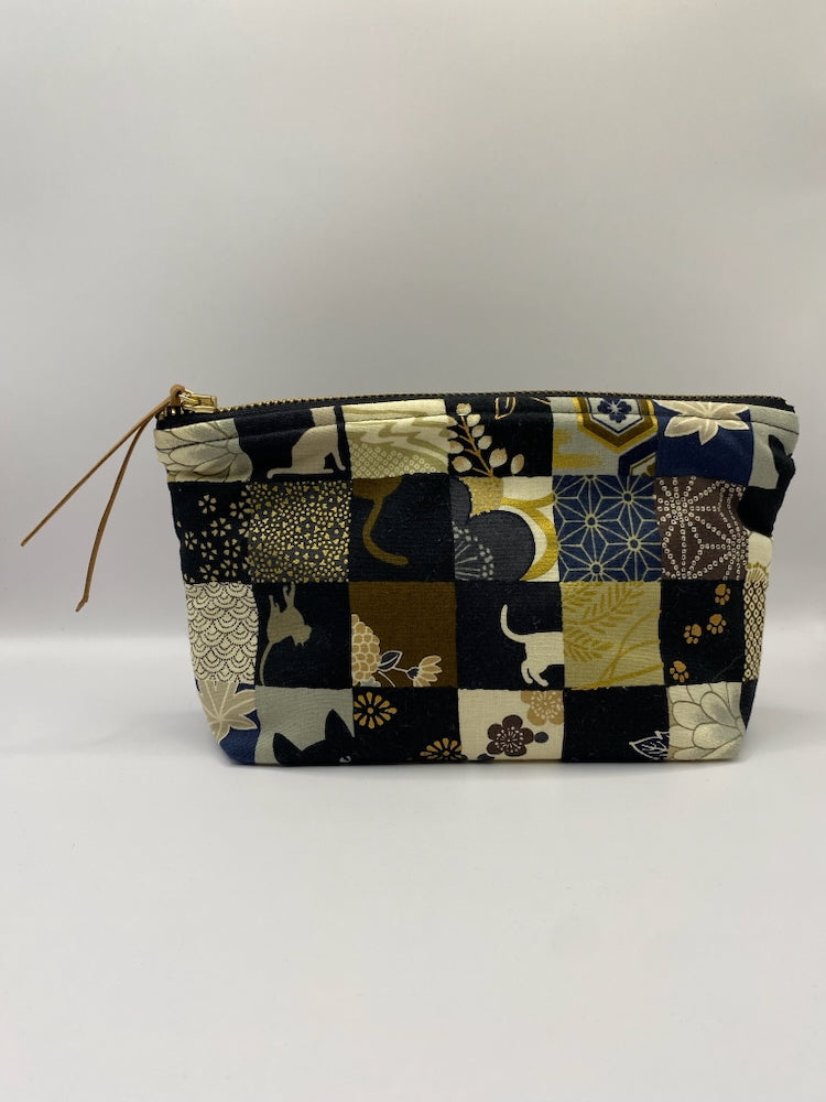 Kosmetiktasche klein – Katzenkaro