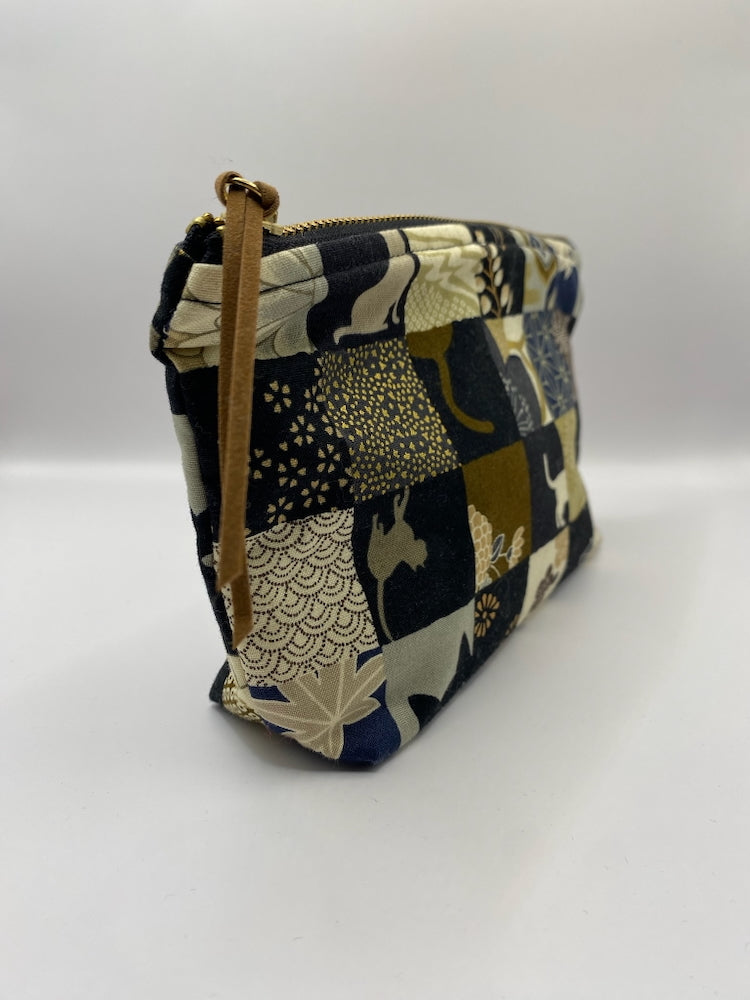 Kosmetiktasche klein – Katzenkaro