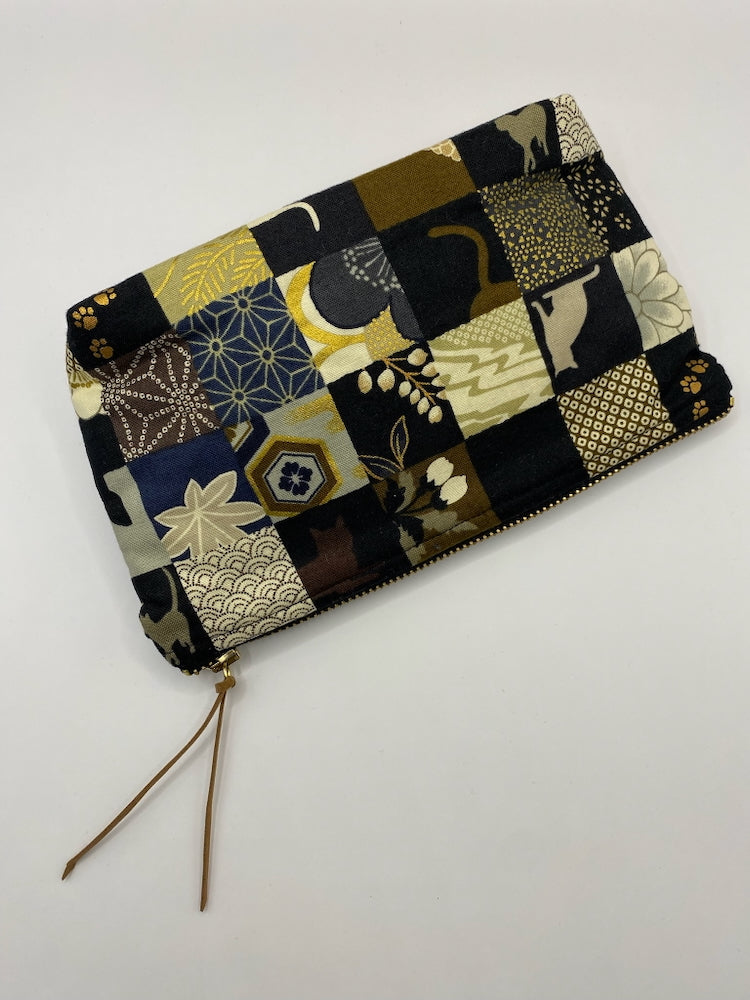 Kosmetiktasche klein – Katzenkaro