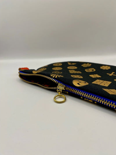 Zipper-Tasche runde Ecken – Goldsiegel