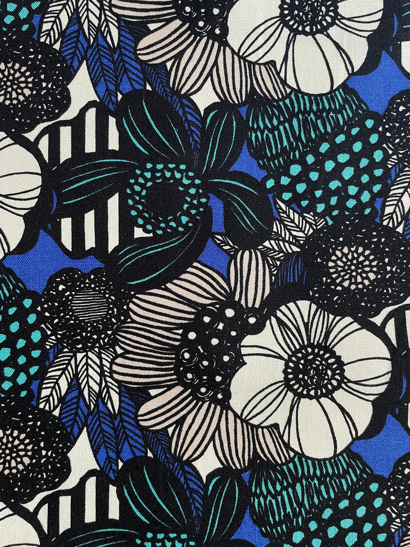 Crazy Flowers – black/blau/türkis