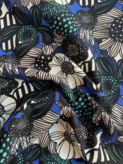 Crazy Flowers – black/blau/türkis