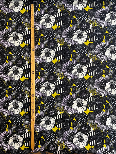 Crazy Flowers – black/lilac/yellow