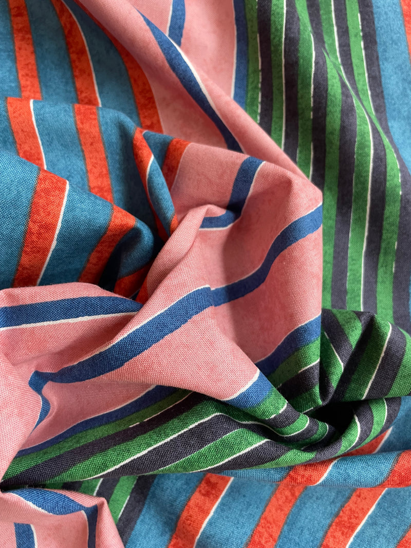 Kokka Stripes – Rosa-Blau