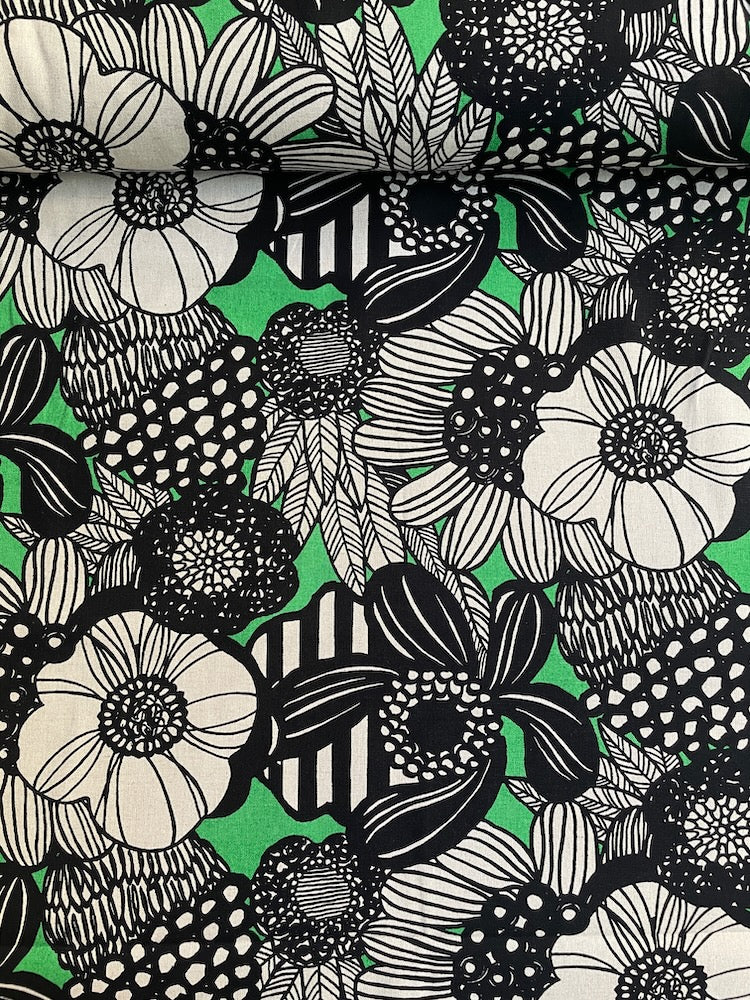 Crazy Flowers – Black and Green