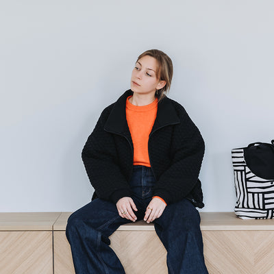 Seeyouatsix Quilted Piqué Knit – Black