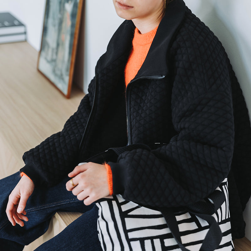 Seeyouatsix Quilted Piqué Knit – Black