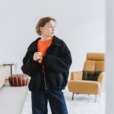 Seeyouatsix Quilted Piqué Knit – Black