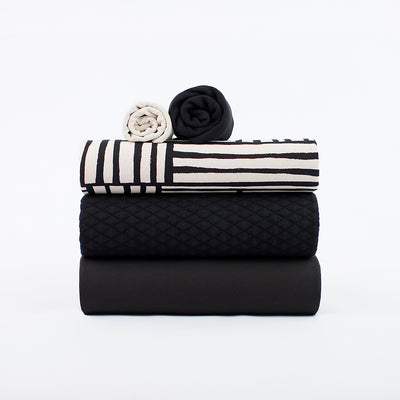 Seeyouatsix Quilted Piqué Knit – Black