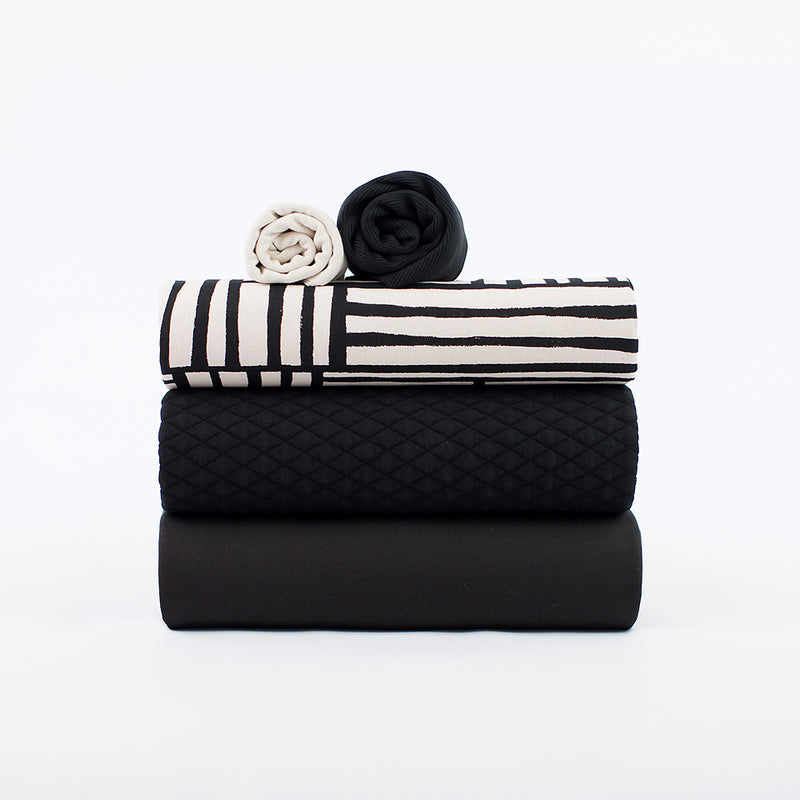 Seeyouatsix Quilted Piqué Knit – Black