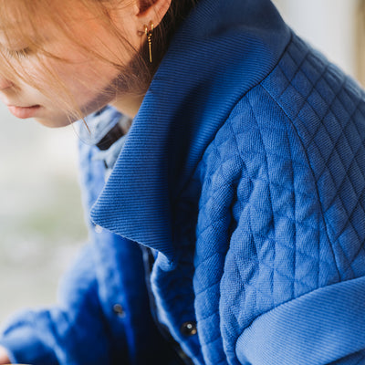 Seeyouatsix Quilted Piqué Knit – Surf The Web Blue