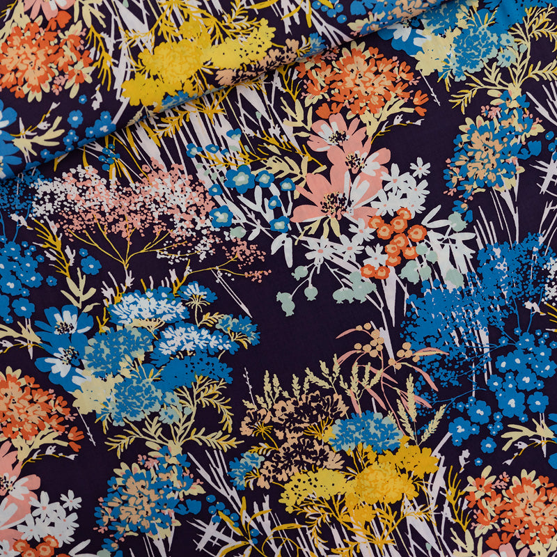 Seeyouatsix Ecovero Viscose Rayon Satin – Wild Flowers
