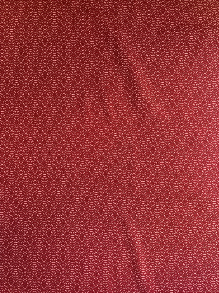 Seigaiha gepunktet - rot