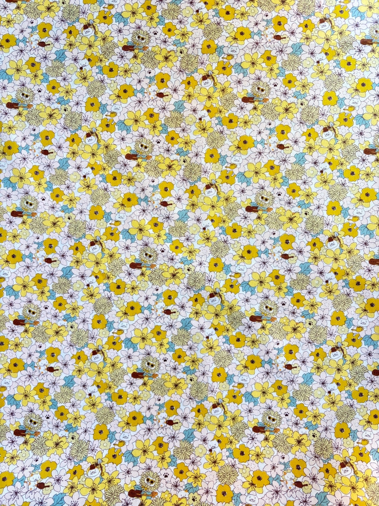 Blüten & Katzen - gelb