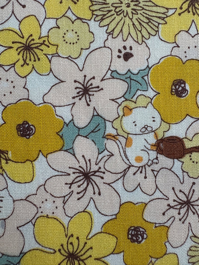 Blüten & Katzen - gelb