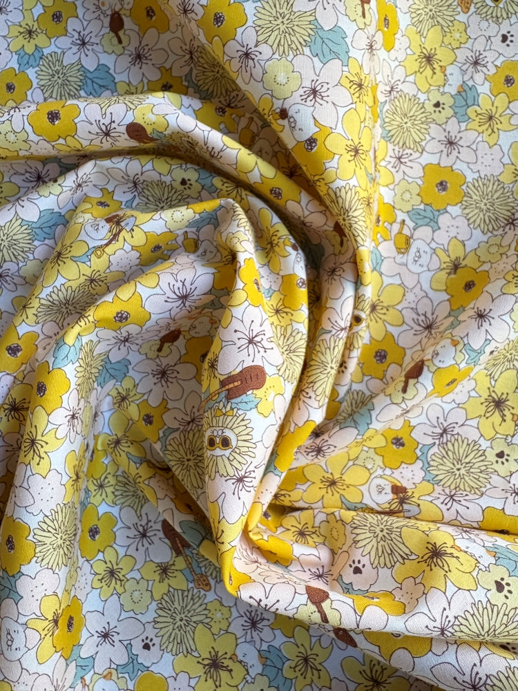 Blüten & Katzen - gelb