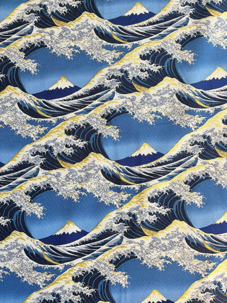 Fuji & Wellen - blau