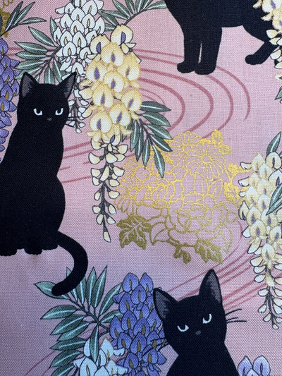 Katzen & Glyzinien - rosa gold