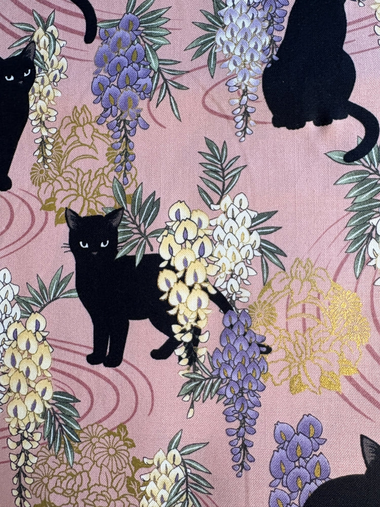 Katzen & Glyzinien - rosa gold