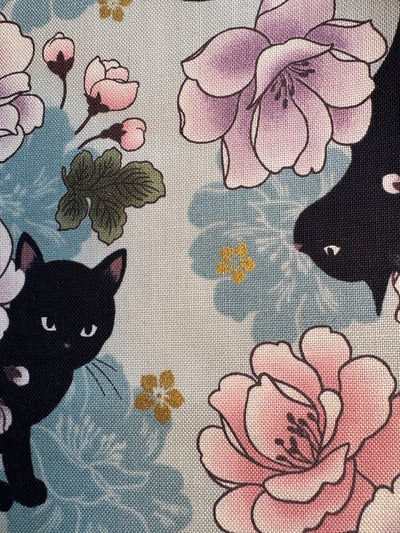 Katzen & Pfingsrosen - mint gold